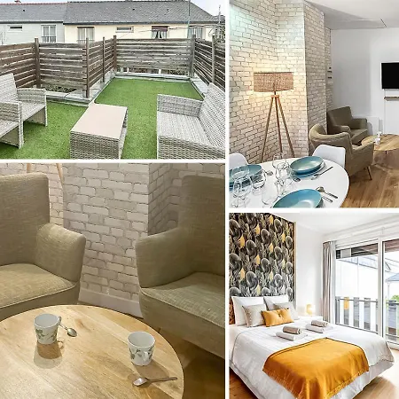 Angevin Avec Terrasse Et Wifi Rapide 아파트 앙제